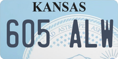 KS license plate 605ALW