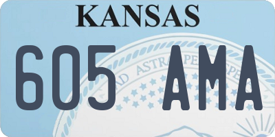 KS license plate 605AMA