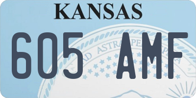KS license plate 605AMF