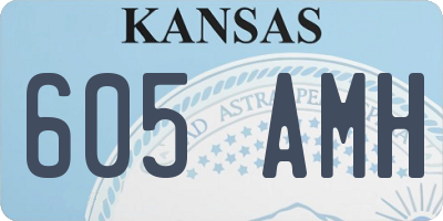 KS license plate 605AMH