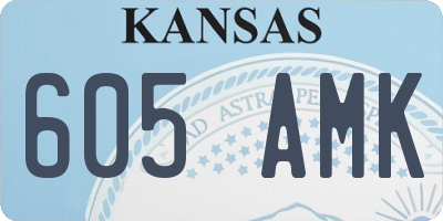 KS license plate 605AMK