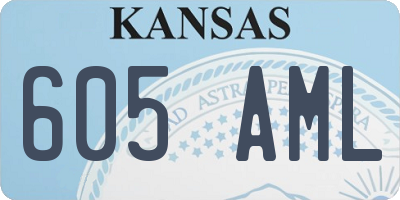 KS license plate 605AML