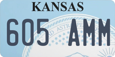 KS license plate 605AMM