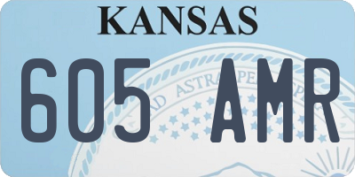 KS license plate 605AMR