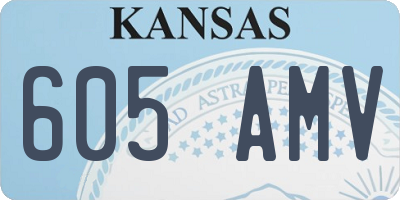 KS license plate 605AMV