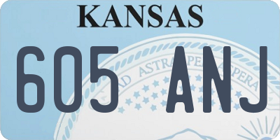 KS license plate 605ANJ