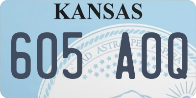 KS license plate 605AOQ
