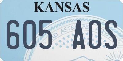 KS license plate 605AOS