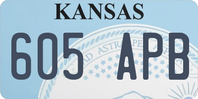 KS license plate 605APB