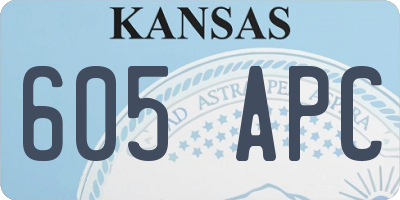 KS license plate 605APC