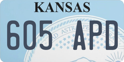 KS license plate 605APD