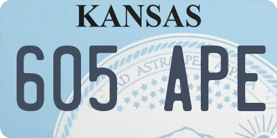 KS license plate 605APE