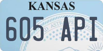 KS license plate 605API