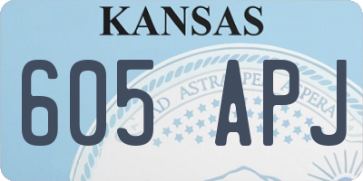KS license plate 605APJ