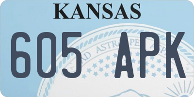 KS license plate 605APK
