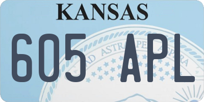 KS license plate 605APL