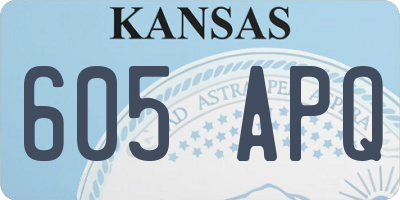 KS license plate 605APQ