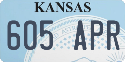 KS license plate 605APR