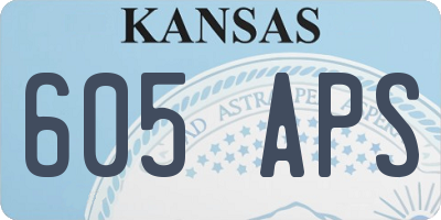 KS license plate 605APS