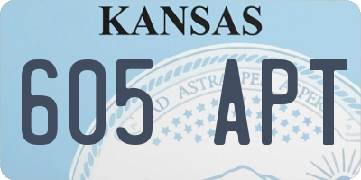 KS license plate 605APT