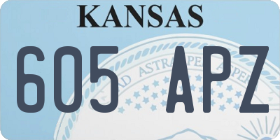 KS license plate 605APZ