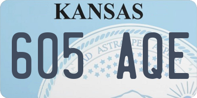 KS license plate 605AQE
