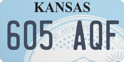 KS license plate 605AQF