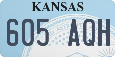 KS license plate 605AQH