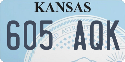 KS license plate 605AQK