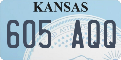 KS license plate 605AQQ