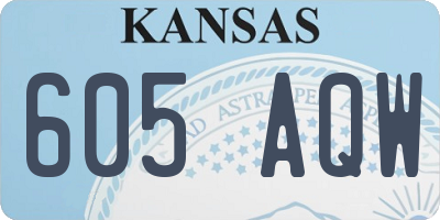 KS license plate 605AQW