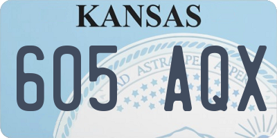 KS license plate 605AQX