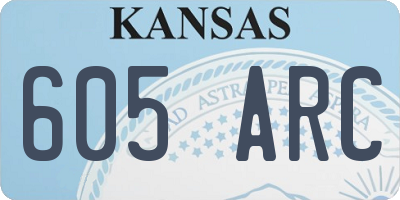 KS license plate 605ARC