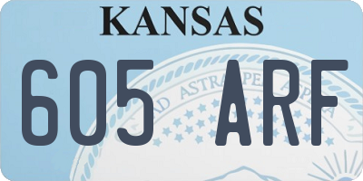KS license plate 605ARF