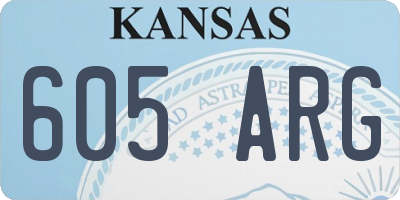 KS license plate 605ARG