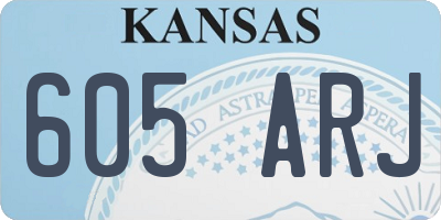 KS license plate 605ARJ