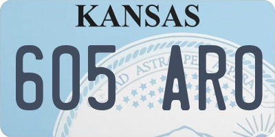 KS license plate 605ARO