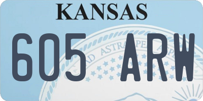 KS license plate 605ARW