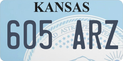 KS license plate 605ARZ