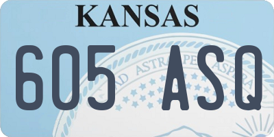 KS license plate 605ASQ