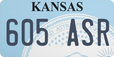 KS license plate 605ASR