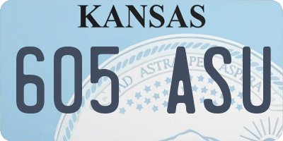KS license plate 605ASU