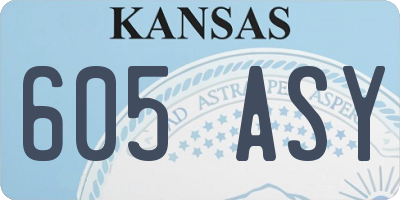 KS license plate 605ASY