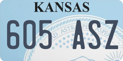 KS license plate 605ASZ