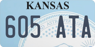 KS license plate 605ATA