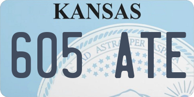 KS license plate 605ATE