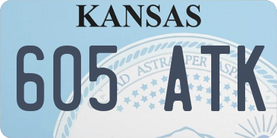KS license plate 605ATK