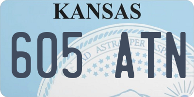 KS license plate 605ATN