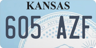 KS license plate 605AZF
