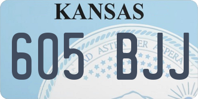 KS license plate 605BJJ